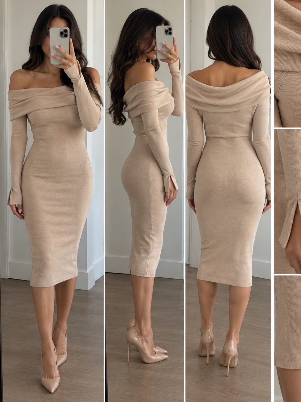 Marciano Off-Shoulder Sweater Dress Like New